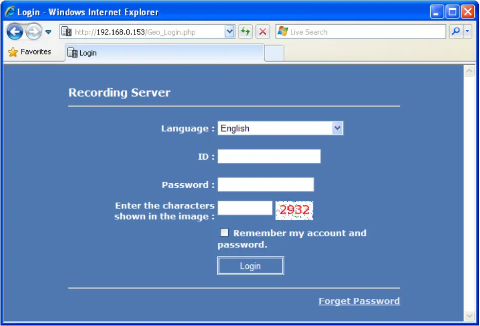 Access Web Interface