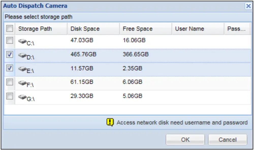 Assigning Storage Paths