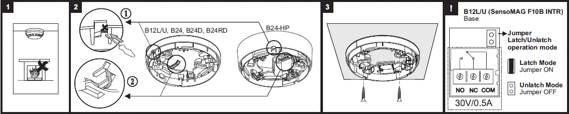TELETEK-SensoMAG-F10B-Conventional-Fire-Alarm-Fixed-Temperature-Detector-fig-2