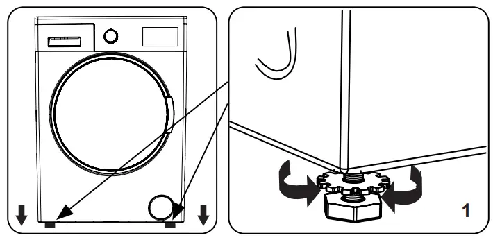 DAEWOO WM814T2WB2ES Washing Machine - Feet