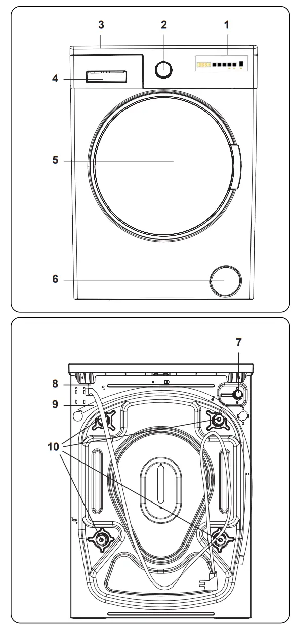 DAEWOO WM814T2WB2ES Washing Machine - TECHNICAL SPECIFICATIONS