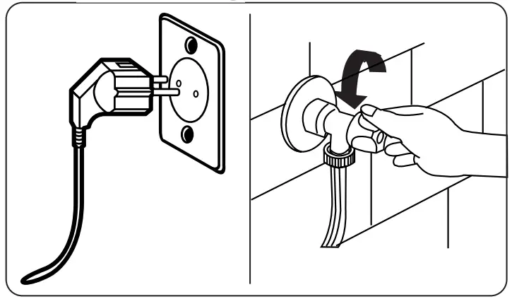 DAEWOO WM814T2WB2ES Washing Machine - Warning