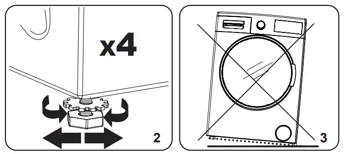 DAEWOO WM814T2WB2ES Washing Machine - locking nut