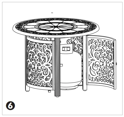 Fire Sense 63689-NG Jackson Round Aluminum Fire Pit - Assemble 8