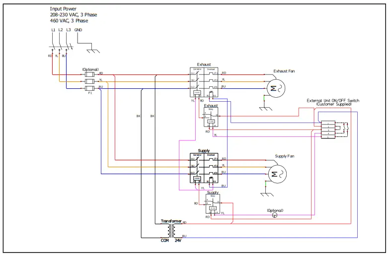 RenewAire HE Series ERV HE4XINH Energy Recovery Ventilator - IRING SCHEMATICS1