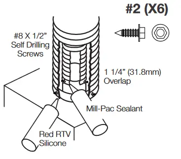 NAPOLEON BL36NTEA1 Ascent Pro Series Electronic Ignition Direct Vent Gas Fireplace - Fasten the roof 4