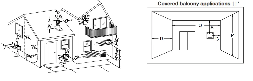 NAPOLEON BL36NTEA1 Ascent Pro Series Electronic Ignition Direct Vent Gas Fireplace- air terminal