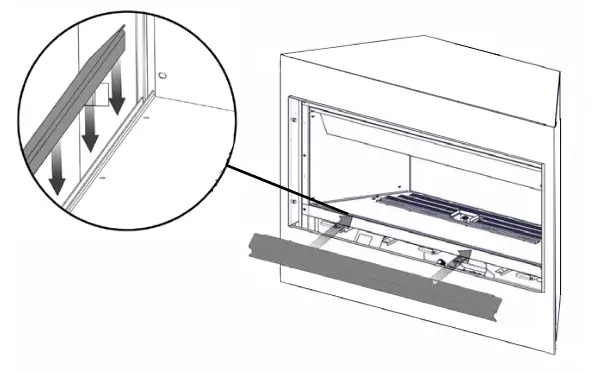 NAPOLEON BL36NTEA1 Ascent Pro Series Electronic Ignition Direct Vent Gas Fireplace - control cover