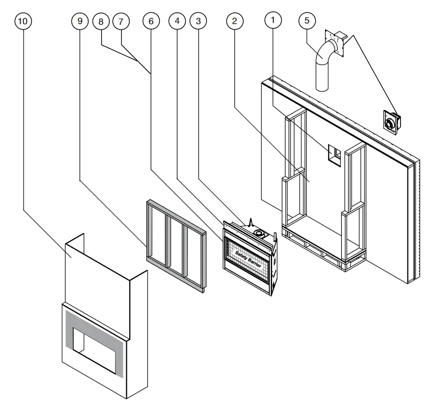 NAPOLEON BL36NTEA1 Ascent Pro Series Electronic Ignition Direct Vent Gas Fireplace -information