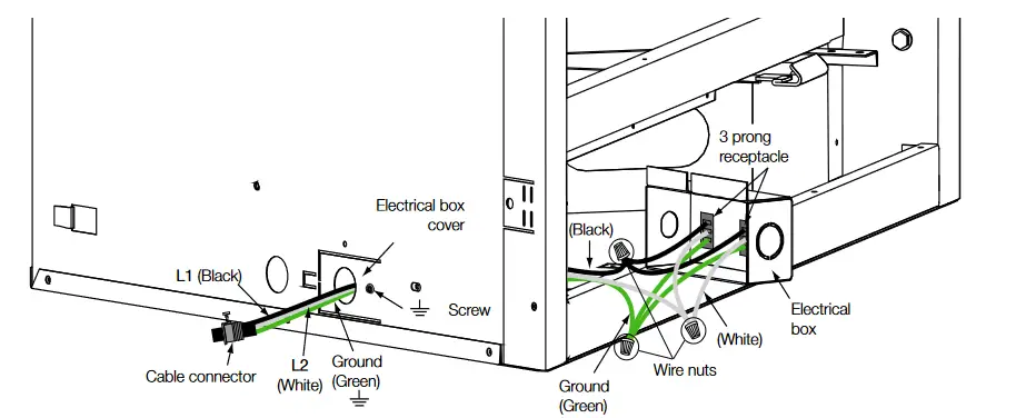 NAPOLEON BL36NTEA1 Ascent Pro Series Electronic Ignition Direct Vent Gas Fireplace - receptacle wiring diagram