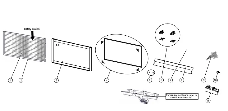 NAPOLEON BL36NTEA1 Ascent Pro Series Electronic Ignition Direct Vent Gas Fireplace - replacement parts