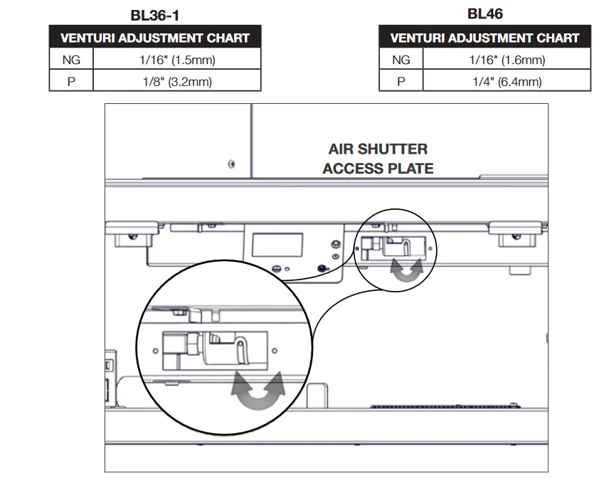 NAPOLEON BL36NTEA1 Ascent Pro Series Electronic Ignition Direct Vent Gas Fireplace - venturi