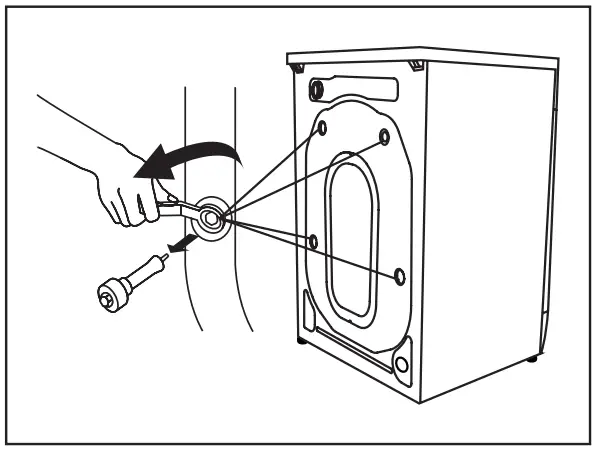 Esatto EFLW10W Front Load Washing Machine - REMOVING THE BOLTS