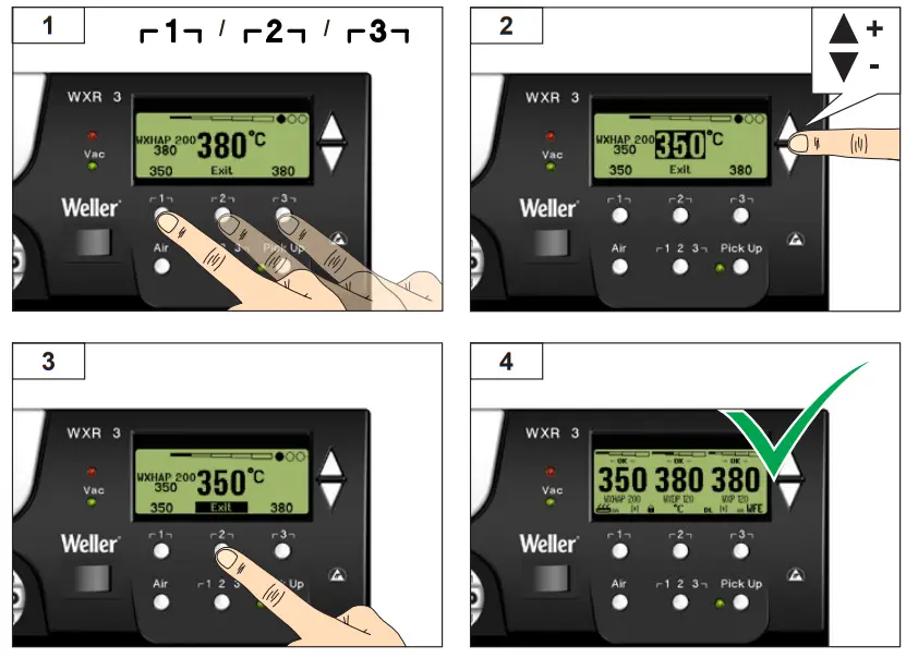 Weller WXR 3 3 Channel Power Unit - Nominal temperature