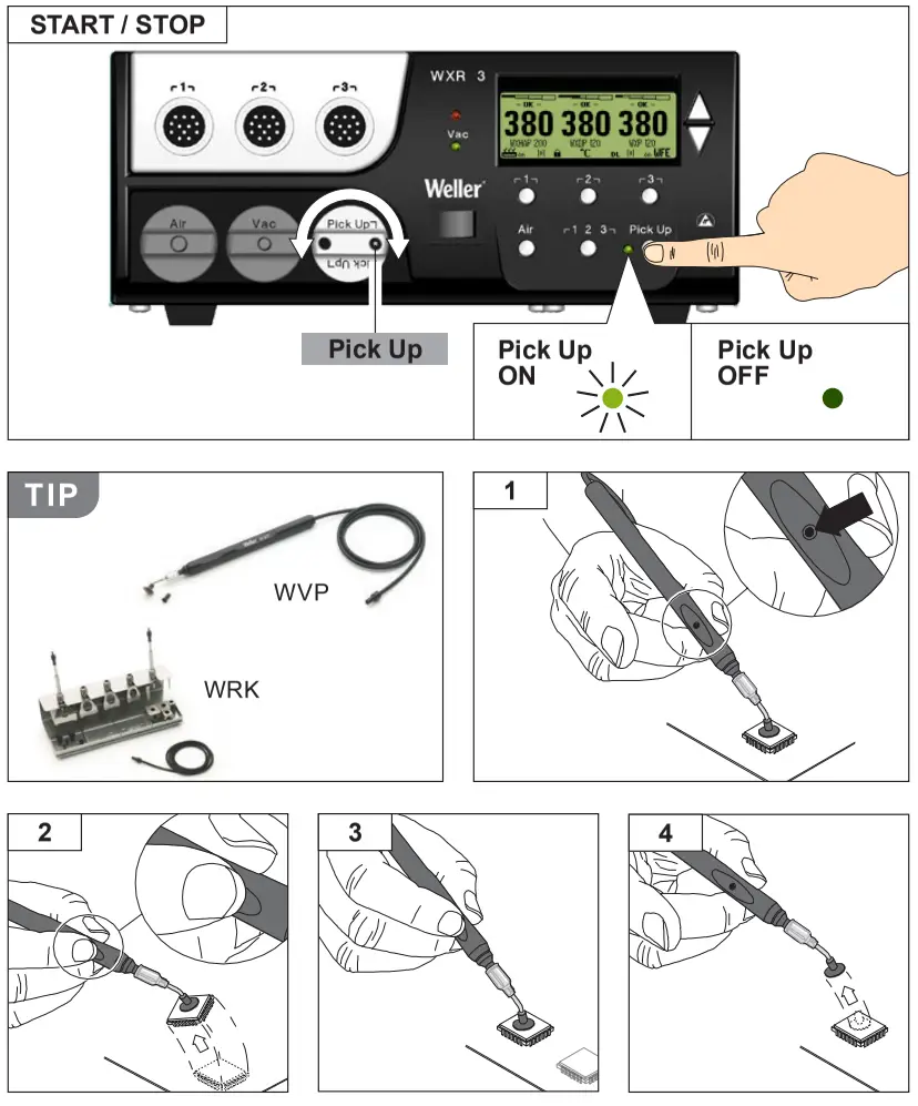 Weller WXR 3 3 Channel Power Unit - PickUp vacuum