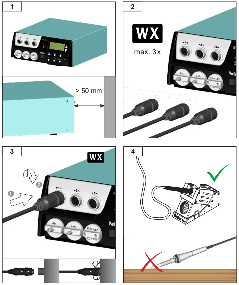 Weller WXR 3 3 Channel Power Unit - Starting up
