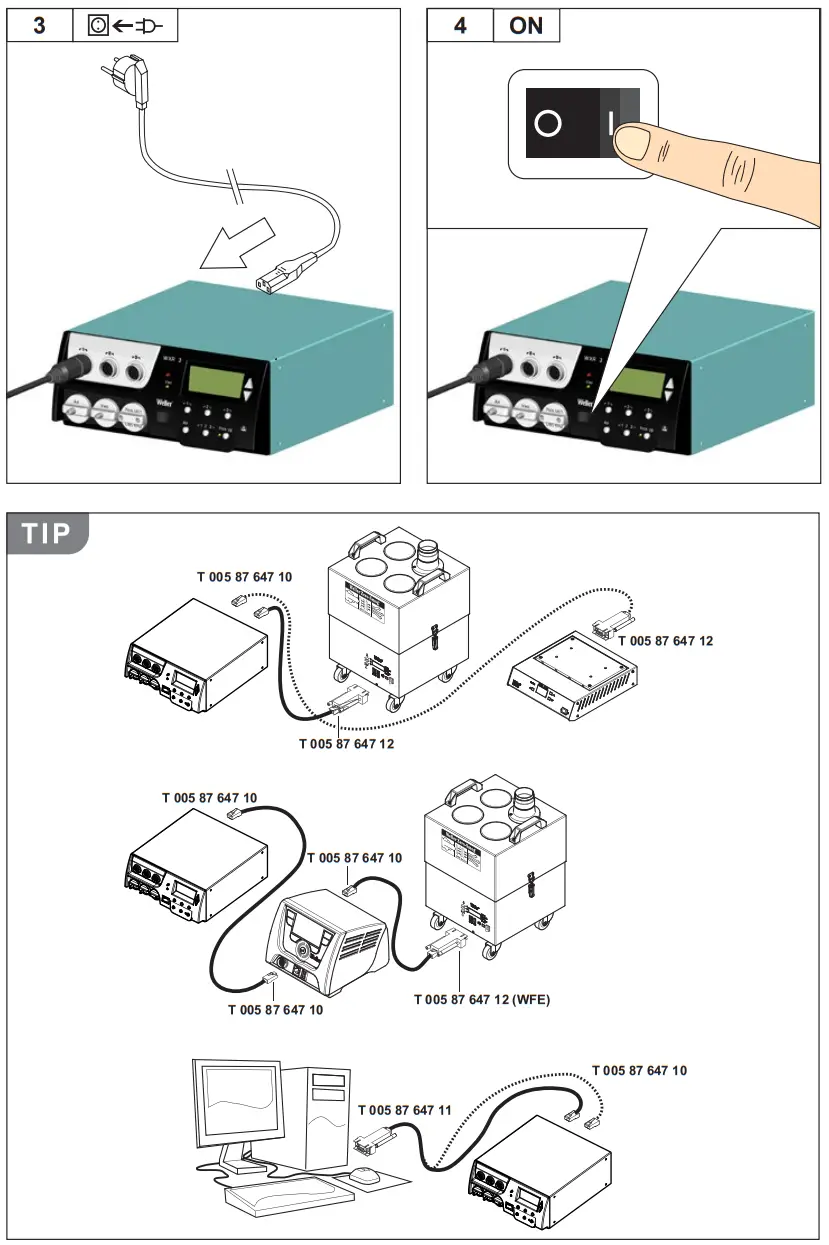 Weller WXR 3 3 Channel Power Unit - Starting up2