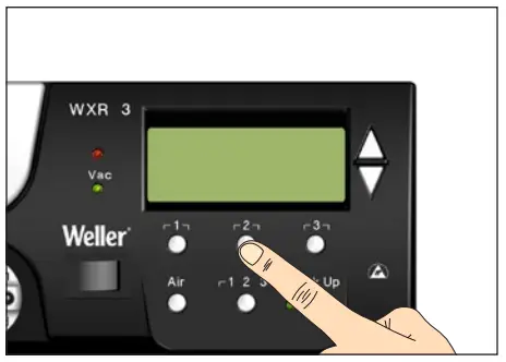 Weller WXR 3 3 Channel Power Unit - parameter menu 1