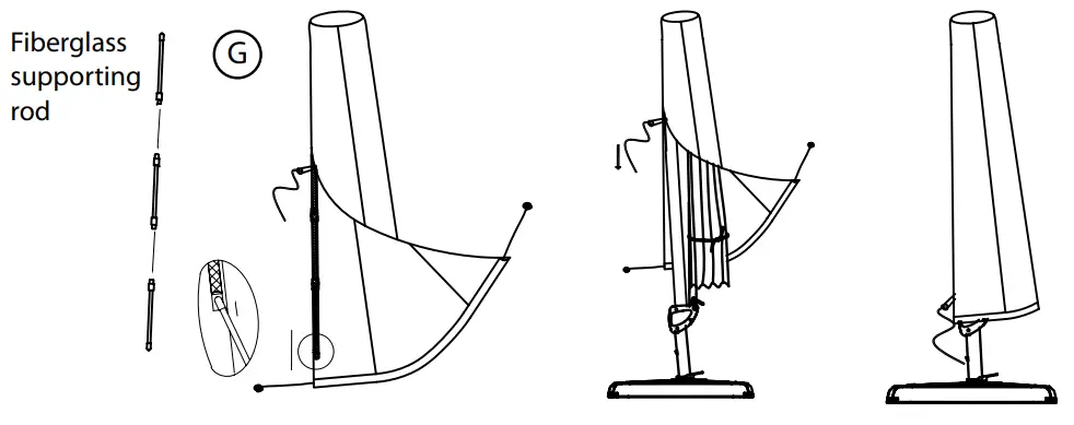 KETTLER PLD33 3 3m LED Free Arm Parasol - fig11