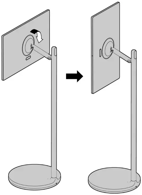 LG ART10 StanbyME Wireless LCD TV - screen vertically