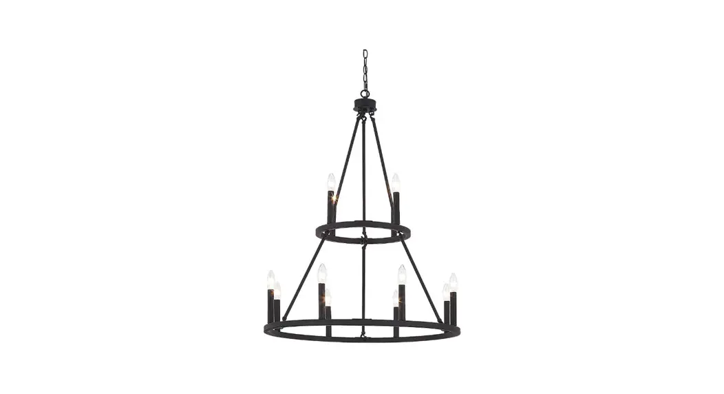 Acroma 4512az 12 Light 28in Candle Style Tiered Farmhouse Chandelier Instruction Manual