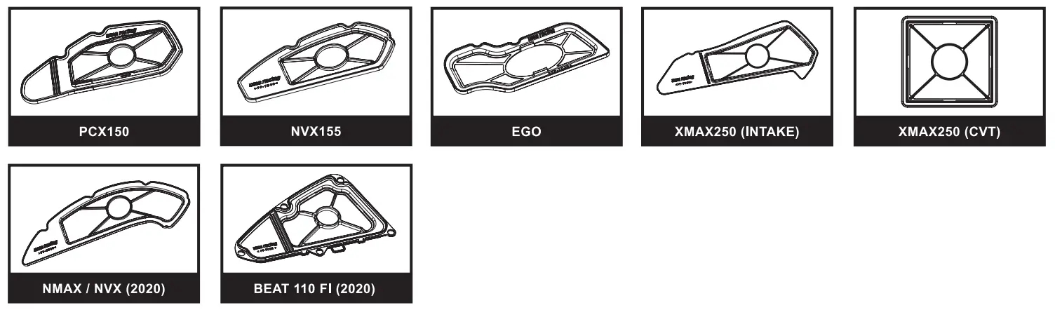 uma racing FZ150i Air Filter Kit - fig 2