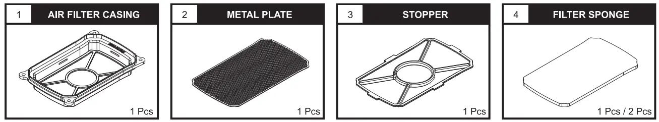uma racing FZ150i Air Filter Kit - fig 3