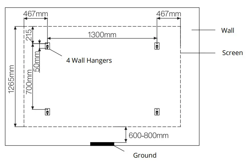 VAVA VA-LTS005 Adjustable ALR Screen - Wall¨