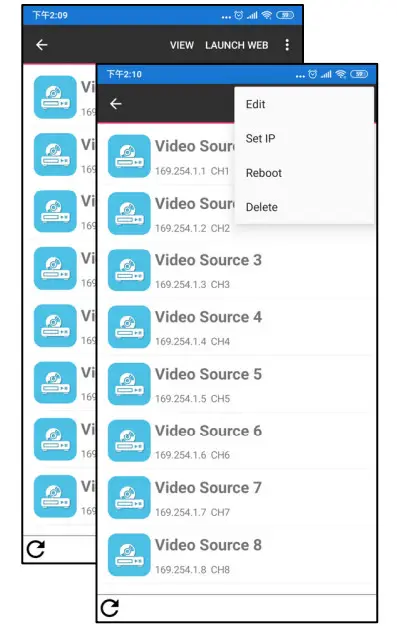 Apps Video Wall Control II App for Android - Transmitters 1
