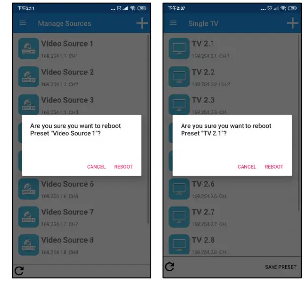 Apps Video Wall Control II App for Android - Transmitters 21