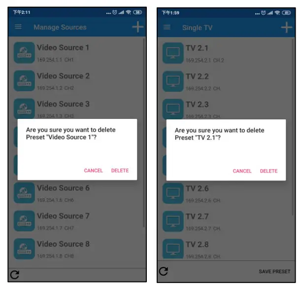 Apps Video Wall Control II App for Android - Transmitters 23