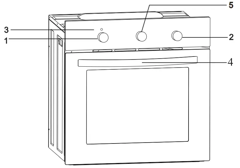 MontPellier MSFO59X, MSF059B Built In 59 Liter Single Fan Oven - DECRIPTION