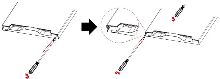 Russell Hobbs RH180FFFF55 54cm Wide Fridge Freezer - Remove the hinge stopper