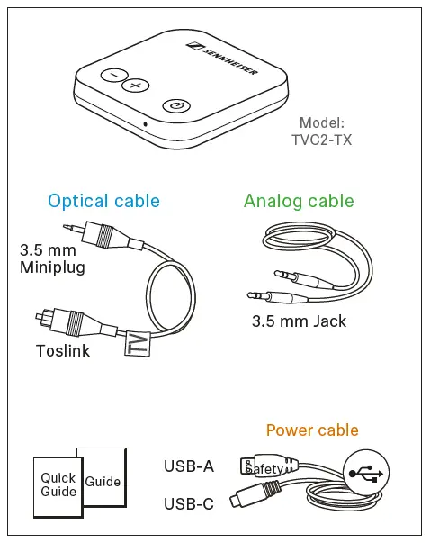 SENNHEISER TVC2-TX Transmitter 2 TV Clear Set fig-1