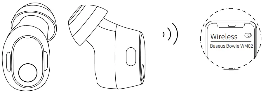 Baseus Bowie WM02 True Wireless Earphones - Wireless connection