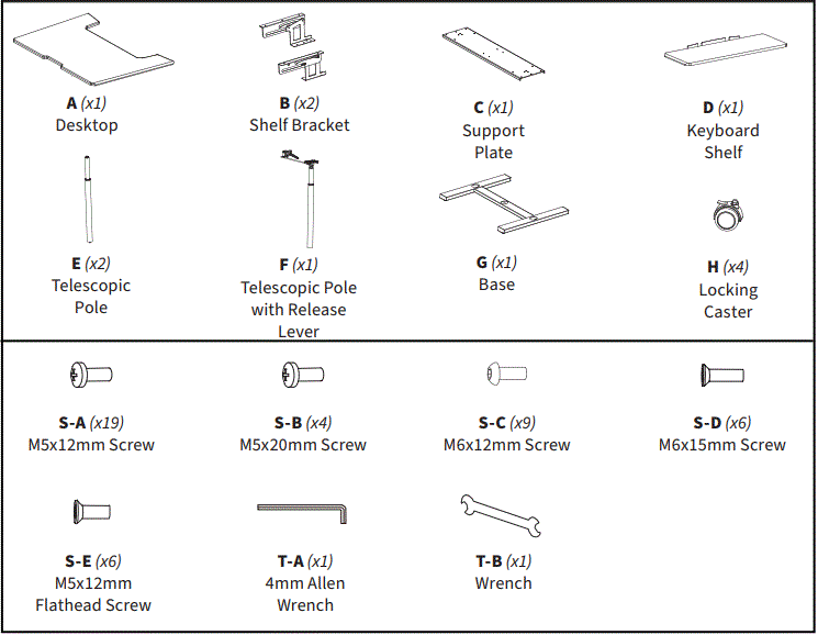 V I V O-CART-V06A-Black-Mobile-Computer-Workstation-fig-5