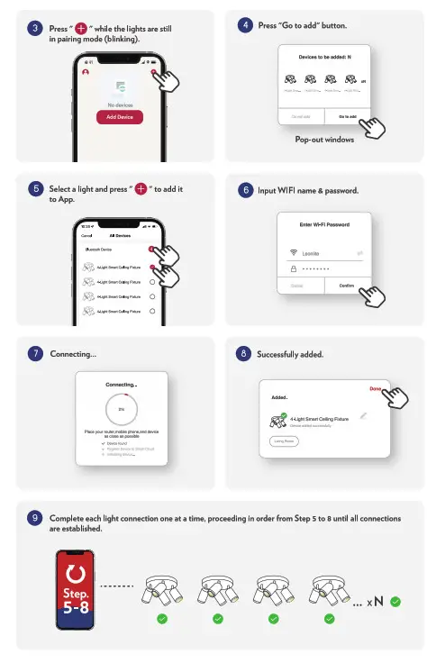 LeonLite Lite Edge 4-Light Smart Ceiling Fixture - fig 16