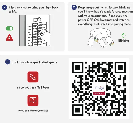 LeonLite Lite Edge 4-Light Smart Ceiling Fixture - fig 6