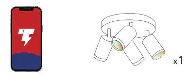 LeonLite Lite Edge 4-Light Smart Ceiling Fixture - fig d1