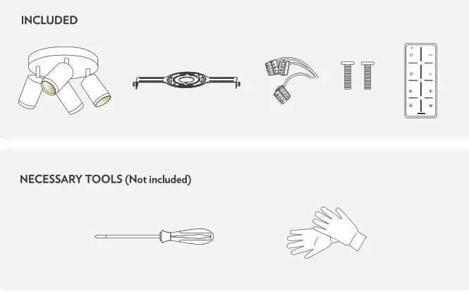 LeonLite Lite Edge 4-Light Smart Ceiling Fixture - fig