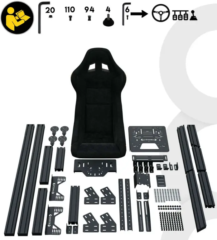 ORTOMBO GTR Pro Sigma Cockpit Racing Simulator - Fig1