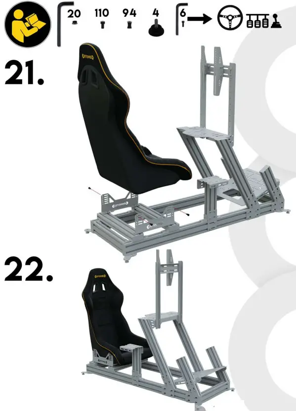 ORTOMBO GTR Pro Sigma Cockpit Racing Simulator - Fig12