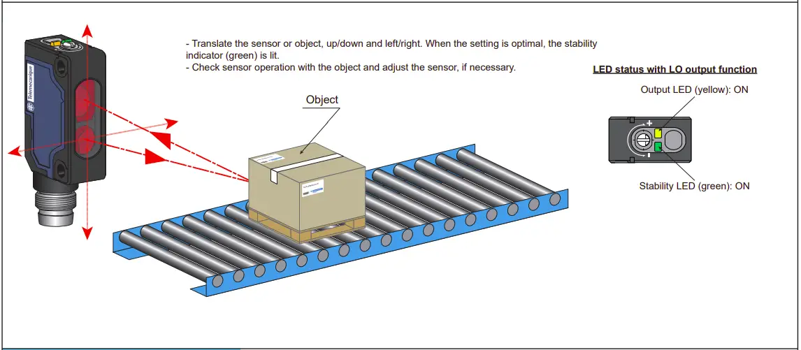 Sensors position adjustment