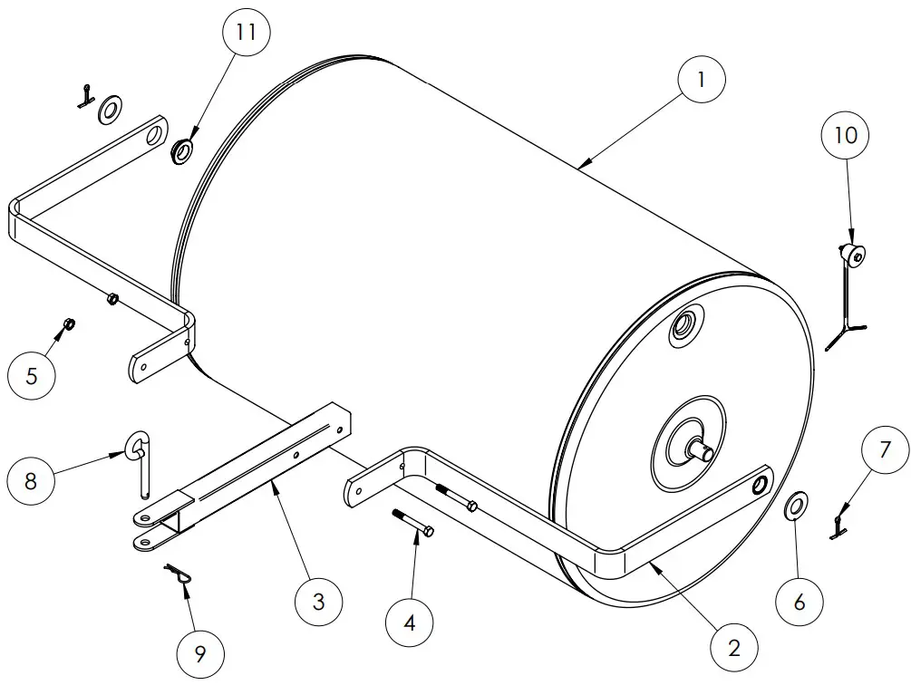 OHIO STEEL INDUSTRIES 10T 24x36 Lawn Roller - fig 6