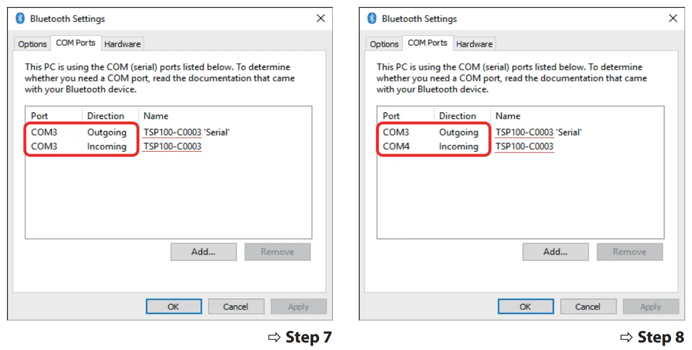 STAR MICRONICS Recovery Document for Windows Update - COM port
