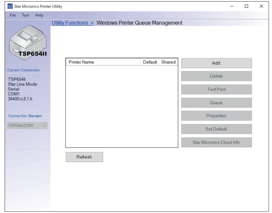 STAR MICRONICS Recovery Document for Windows Update - Configure Settings1