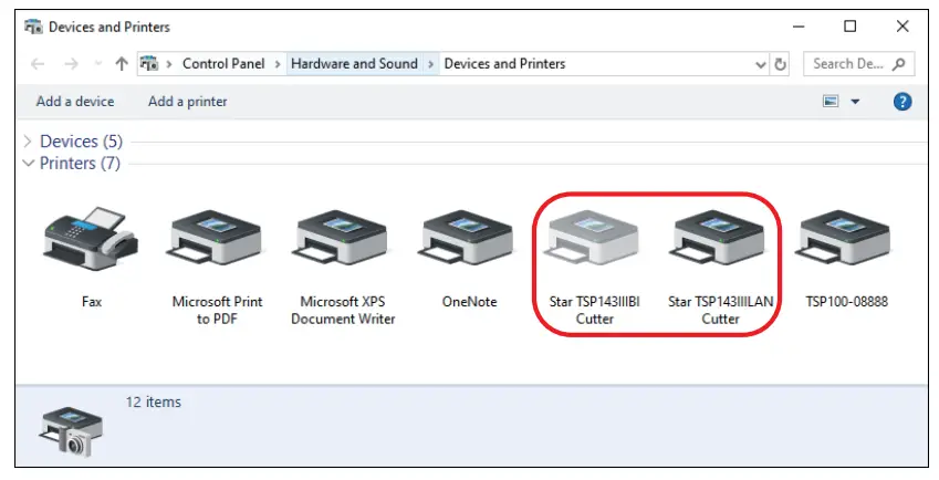 STAR MICRONICS Recovery Document for Windows Update - Start menu]