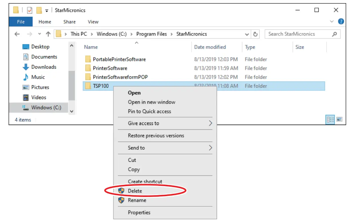 STAR MICRONICS Recovery Document for Windows Update - Start menu7