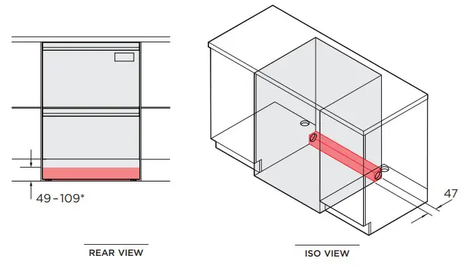 FISHER PAYKEL DD60D2HNX9 Double Dishdrawer Dishwasher - DIMENSIONS 2