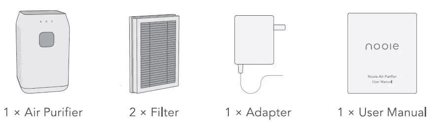nooie NCA01 Air Purifier User Manual - Packing List